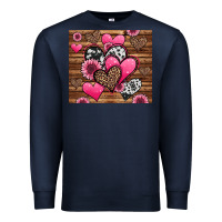 Navy valentines day western hearts and sunflowers Premium Sweatshirt - Jasminsmagicworld