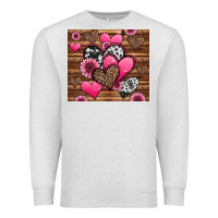 Oatmeal Heather valentines day western hearts and sunflowers Premium Sweatshirt - Jasminsmagicworld
