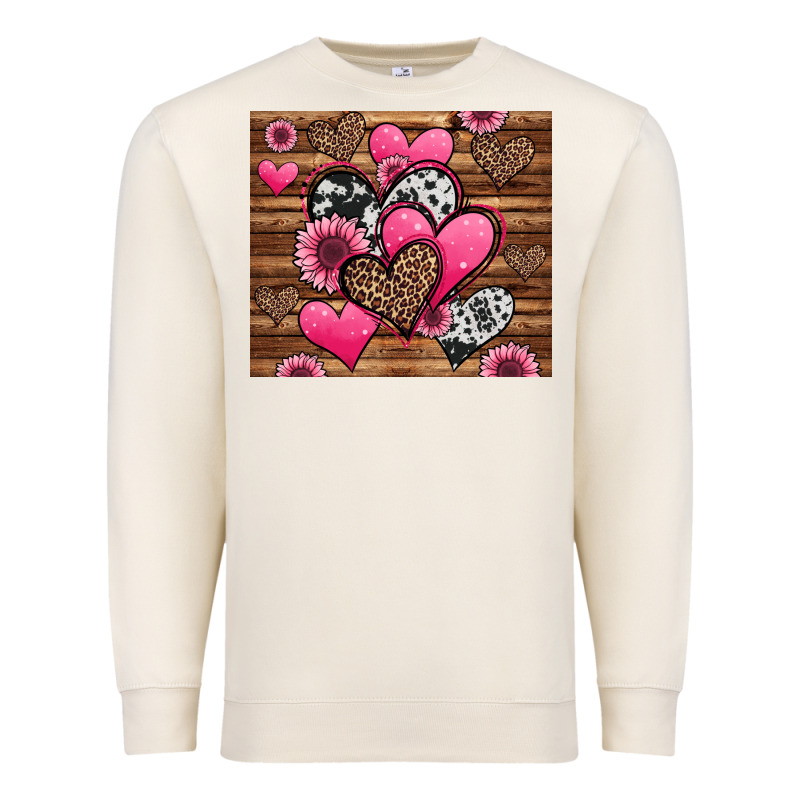 Valentines Day Western Hearts And Sunflowers Premium Sweatshirt by Jasminsmagicworld | Teevron