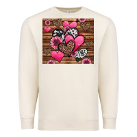 Sandshell valentines day western hearts and sunflowers Premium Sweatshirt - Jasminsmagicworld