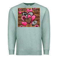 Seafoam valentines day western hearts and sunflowers Premium Sweatshirt - Jasminsmagicworld