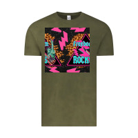 Vintage Olive freedom rocks seamless pattern Vintage Tee - BundleAndBundleShop