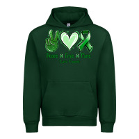 Forest Green Peace Love Cure Liver Cancer Urban Hoodie - Jasminsmagicworld