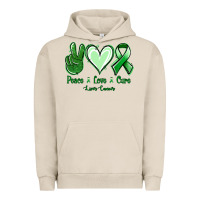 Pigment French Oak Peace Love Cure Liver Cancer Urban Hoodie - Jasminsmagicworld