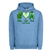 Pigment Pebble Blue Peace Love Cure Liver Cancer Urban Hoodie - Jasminsmagicworld