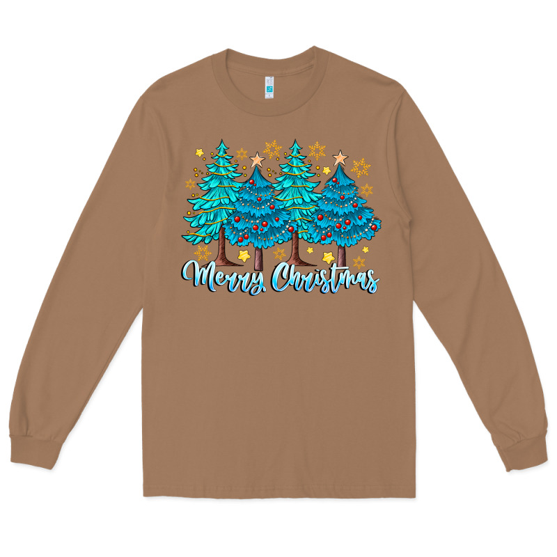 Merry Christmas Long Sleeve Tee by CowhideDigitalArt | Teevron