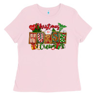 Bubblegum Pink Christmas Nurse Crew Ladies Tee - FaDigitalArtStudio