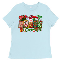 Baby Blue Christmas Nurse Crew Ladies Tee - FaDigitalArtStudio