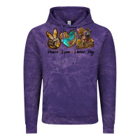 Cloud Purple peace love duroc pig Vintage Hoodie - LillyAllenDesigns