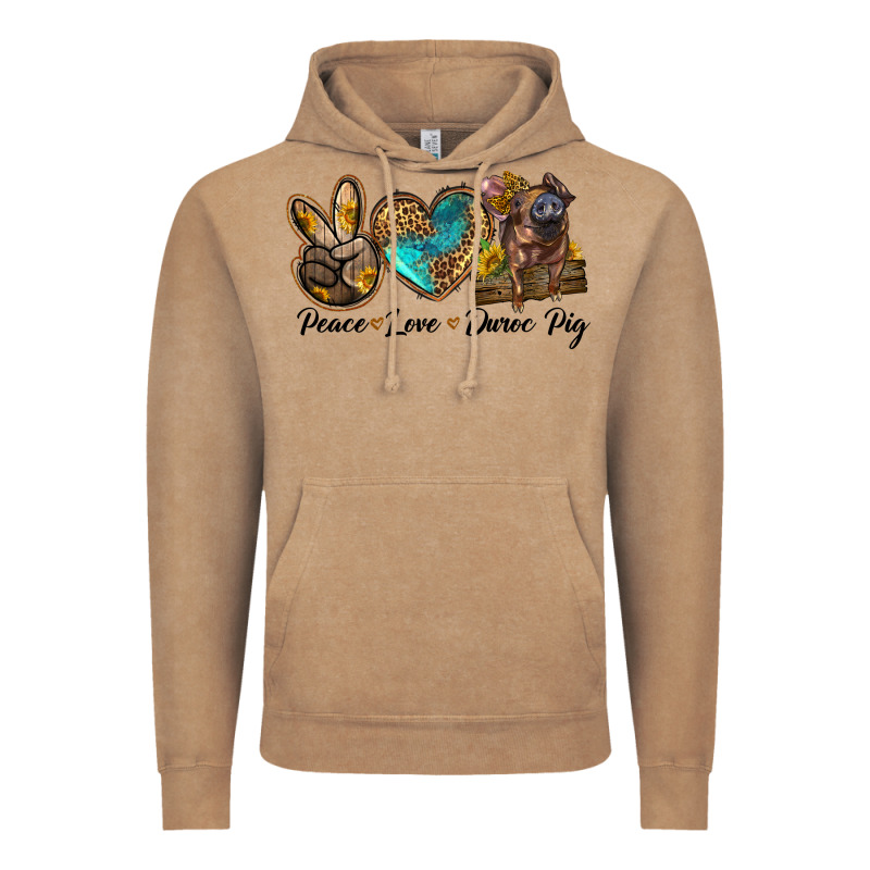 Peace Love Duroc Pig Vintage Hoodie by LillyAllenDesigns | Teevron