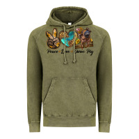 Vintage Olive peace love duroc pig Vintage Hoodie - LillyAllenDesigns