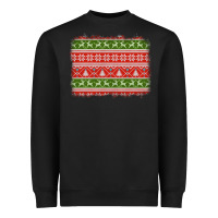 Black knitted christmas reindeer pine tree background Heavyweight Sweatshirt - Jasminsmagicworld