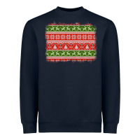Navy knitted christmas reindeer pine tree background Heavyweight Sweatshirt - Jasminsmagicworld
