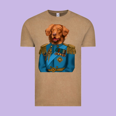 Golden Retriever Dog Portrait,custom Pet Portraits,renaissance Dog Vintage Tee Designed By Ranaportraitstore