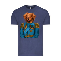 Vintage Denim Golden Retriever Dog Portrait,Custom Pet Portraits,Renaissance Dog Vintage Tee - RanaPortraitStore