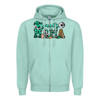 Seafoam soccer mama Zipper Hoodie - Jasminsmagicworld