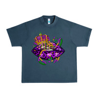Midnight Navy mardi gras lips Urban Heavy Tee - LillyAllenDesigns