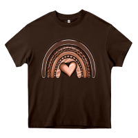 Chocolate Brown melanin rainbow Heavy Core Tee - OliviaCreatesArt