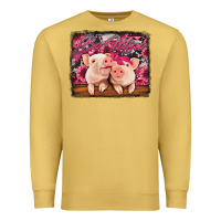 Antique Gold be mine valentine's day pigs Premium Sweatshirt - Jasminsmagicworld