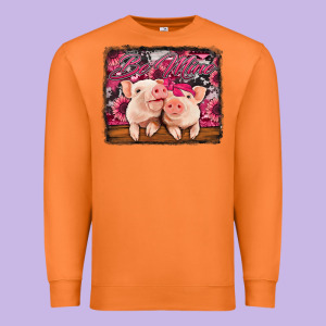 Be Mine Valentine's Day Pigs Premium Sweatshirt Designed By Jasminsmagicworld
