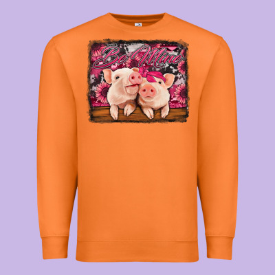 Be Mine Valentine's Day Pigs Premium Sweatshirt Designed By Jasminsmagicworld