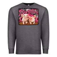 Charcoal Heather be mine valentine's day pigs Premium Sweatshirt - Jasminsmagicworld