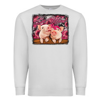 Dove Grey be mine valentine's day pigs Premium Sweatshirt - Jasminsmagicworld