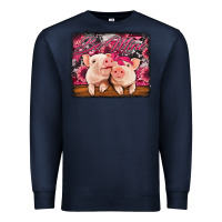 Navy be mine valentine's day pigs Premium Sweatshirt - Jasminsmagicworld