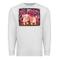 Oatmeal Heather be mine valentine's day pigs Premium Sweatshirt - Jasminsmagicworld