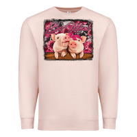 Pale Pink be mine valentine's day pigs Premium Sweatshirt - Jasminsmagicworld