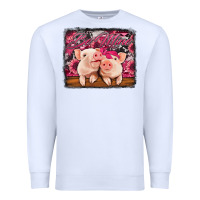 White be mine valentine's day pigs Premium Sweatshirt - Jasminsmagicworld