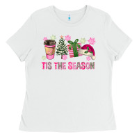 Pink Christmas Tis The Season Ladies Tee | Teevron