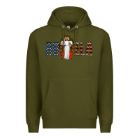 Army Green abuela jesus christ Premium Hoodie - Jasminsmagicworld