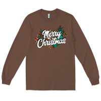 Chestnut Merry Christmas Long Sleeve Tee - CowhideDigitalArt