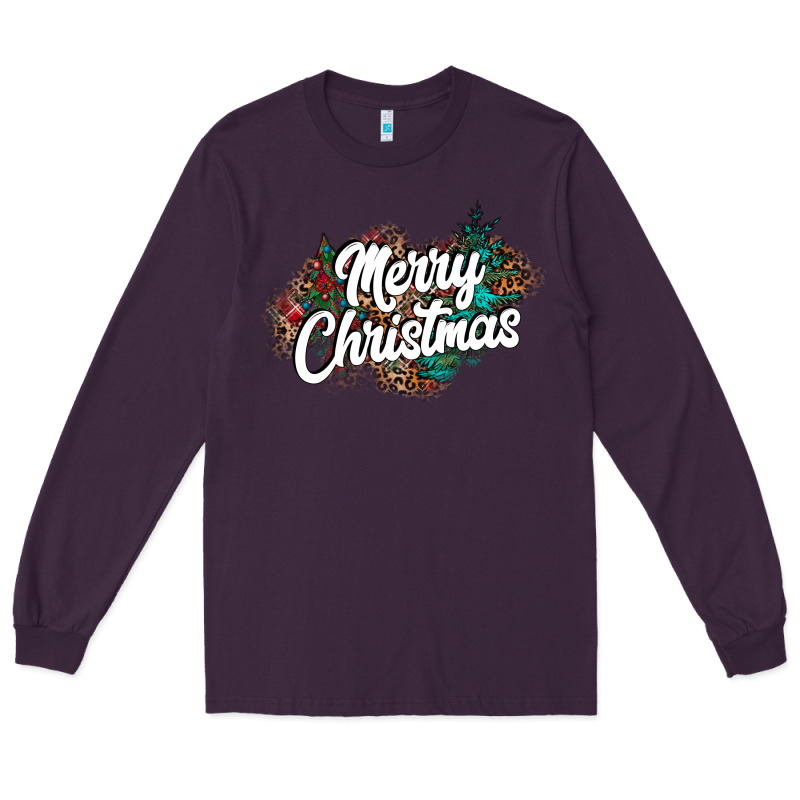 Merry Christmas Long Sleeve Tee by CowhideDigitalArt | Teevron