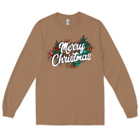 Toasted Coconut Merry Christmas Long Sleeve Tee - CowhideDigitalArt