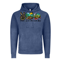 Vintage Denim Peace Love Peacock Bass Vintage Hoodie - LillyAllenDesigns