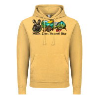 Vintage Mustard Peace Love Peacock Bass Vintage Hoodie - LillyAllenDesigns