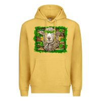 Antique Gold st patricks day sheep shamrock gold  serape leopard glitter Premium Hoodie - Artiststas