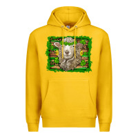 Lemon st patricks day sheep shamrock gold  serape leopard glitter Premium Hoodie - Artiststas