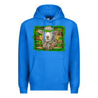 True Royal st patricks day sheep shamrock gold  serape leopard glitter Premium Hoodie - Artiststas