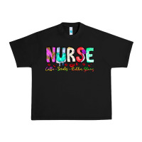 Black Nurse Coffee Scrubs Rubber Gloves Urban Heavy Tee - CowhideDigitalArt