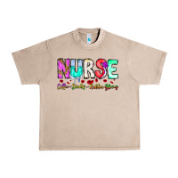 French Oak Nurse Coffee Scrubs Rubber Gloves Urban Heavy Tee - CowhideDigitalArt
