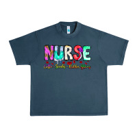 Midnight Navy Nurse Coffee Scrubs Rubber Gloves Urban Heavy Tee - CowhideDigitalArt