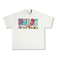 Pistachio Nurse Coffee Scrubs Rubber Gloves Urban Heavy Tee - CowhideDigitalArt