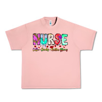 Salmon Nurse Coffee Scrubs Rubber Gloves Urban Heavy Tee - CowhideDigitalArt