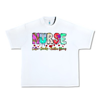 White Nurse Coffee Scrubs Rubber Gloves Urban Heavy Tee - CowhideDigitalArt