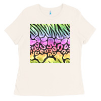 Bone neon rainbow safari seamless pattern Ladies Tee - BundleAndBundleShop