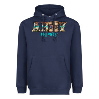 Navy western camo pattern army mom Heavyweight Hoodie - Jasminsmagicworld