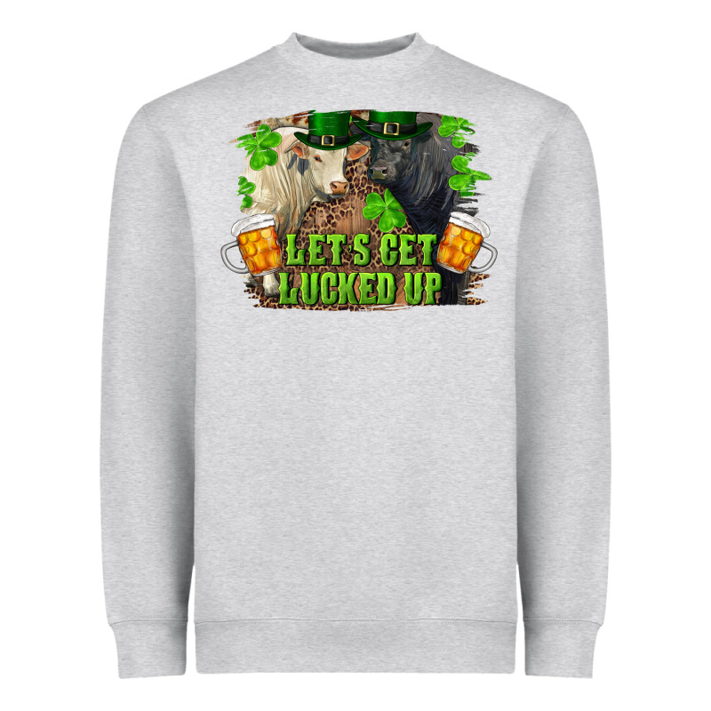 Let's Get Lucked Up Charolais And Black Angus Bull Heavyweight Sweatshirt by RanaPortraitStore | Teevron